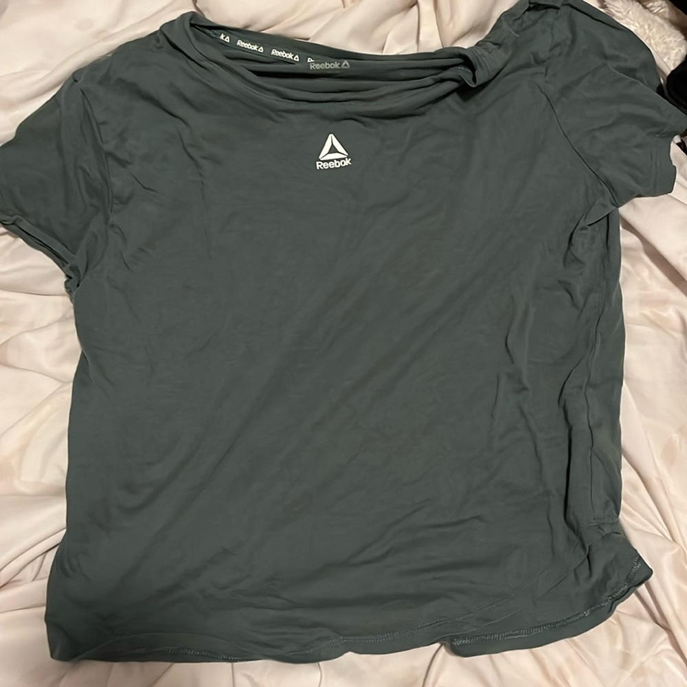reebok green shirt LG